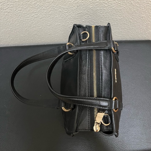 •COACH• Mini Crosby Carryall Black Smooth Leather Missing Strap - Picture 7 of 13